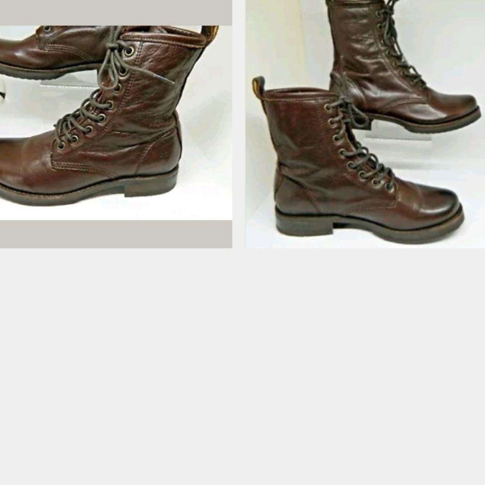 Frye brown combat boots nwot sz6